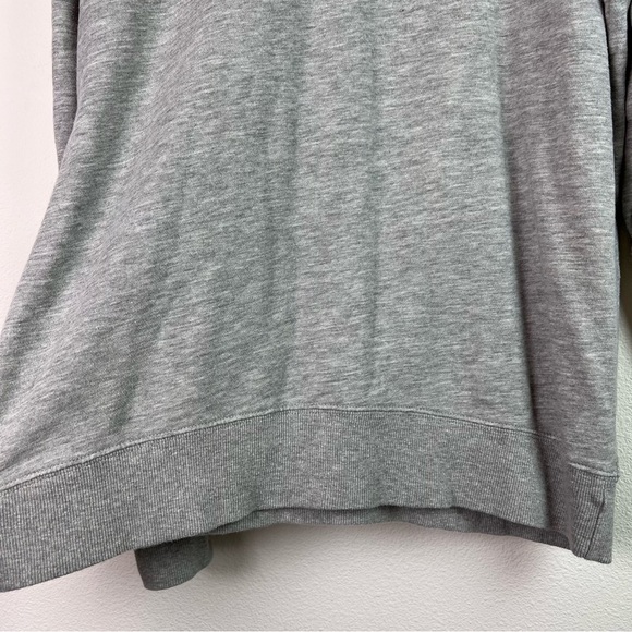 Champion Longsleeve Fleece Crewneck Women's Medium Heather Gray Embroidered Logo - Picture 4 of 8